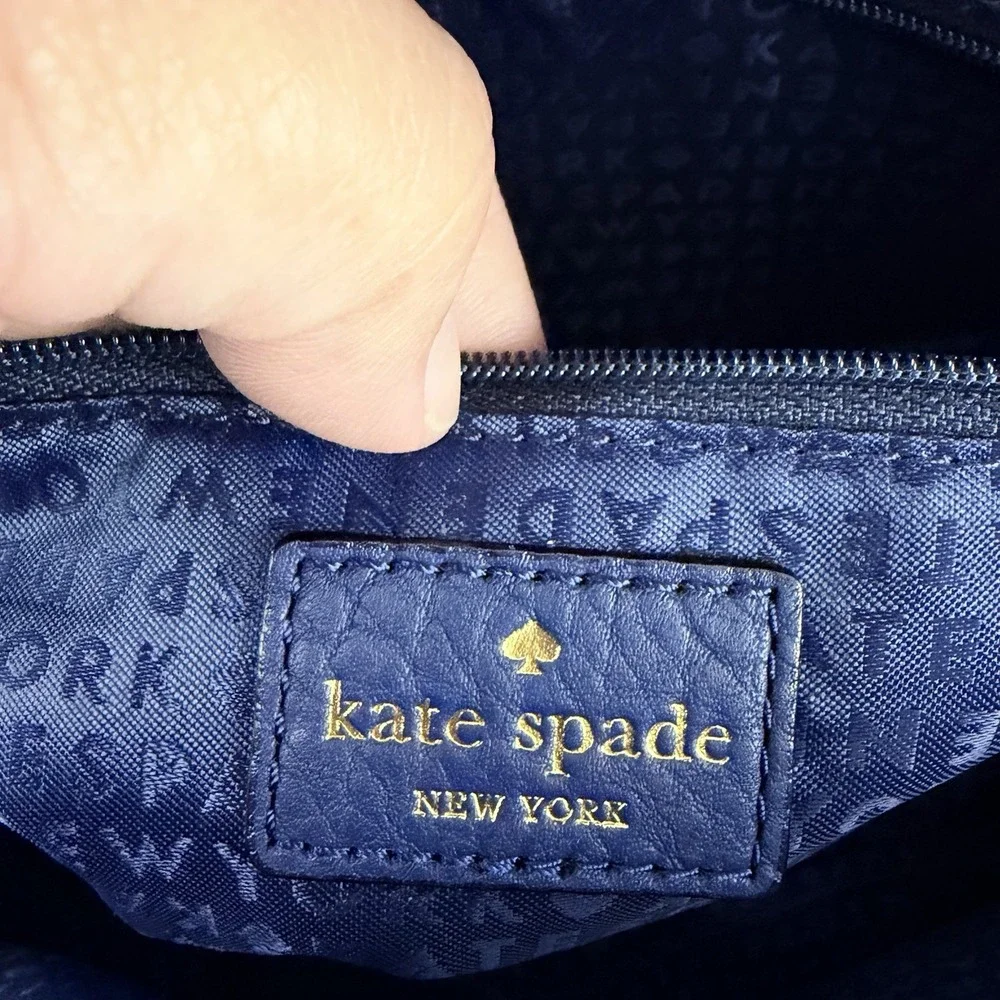 Kate Spade Atwood Place Bayley Satchel Oceanic Blue Leather Crossbody NWT